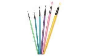 Pack 6 pinceles BOLONG colores punta fina 23827